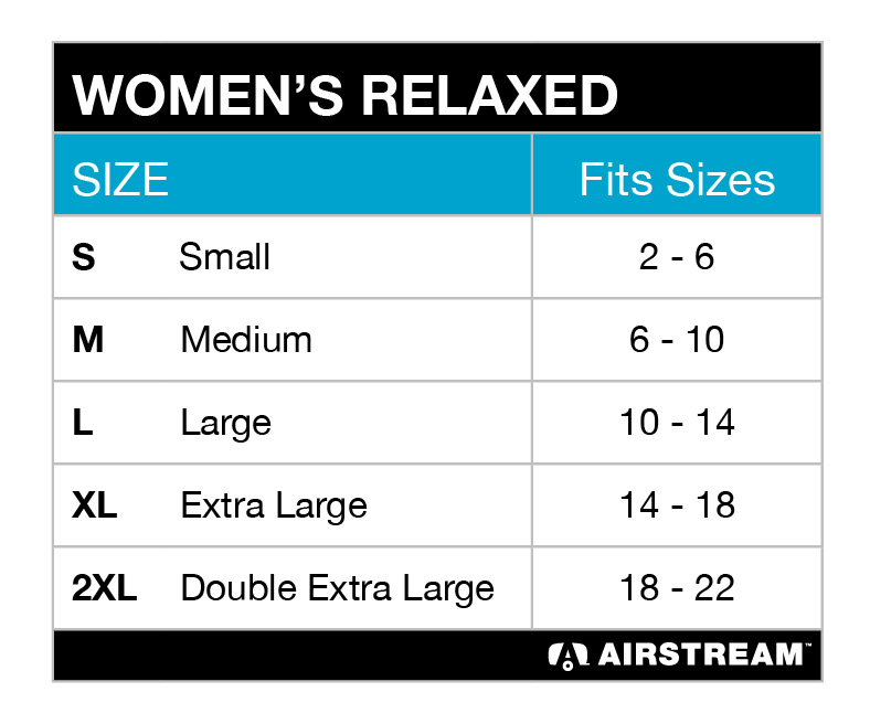 womens relaxed BC6405 tee size chart