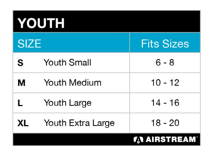 youth BC3001Y tee size chart