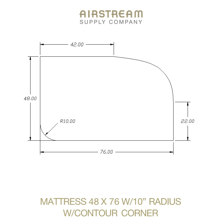 airstream mattress dimensions