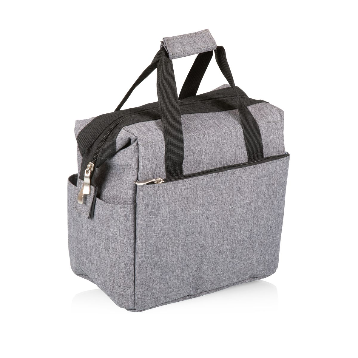 picnic time lunch tote gray side