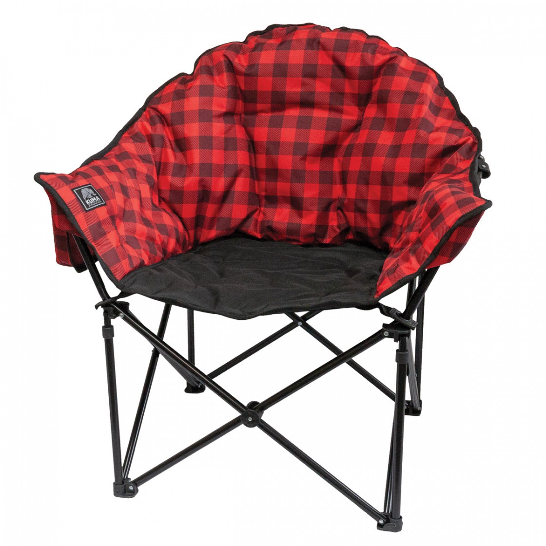 kuma lazy bear chair - red plaid