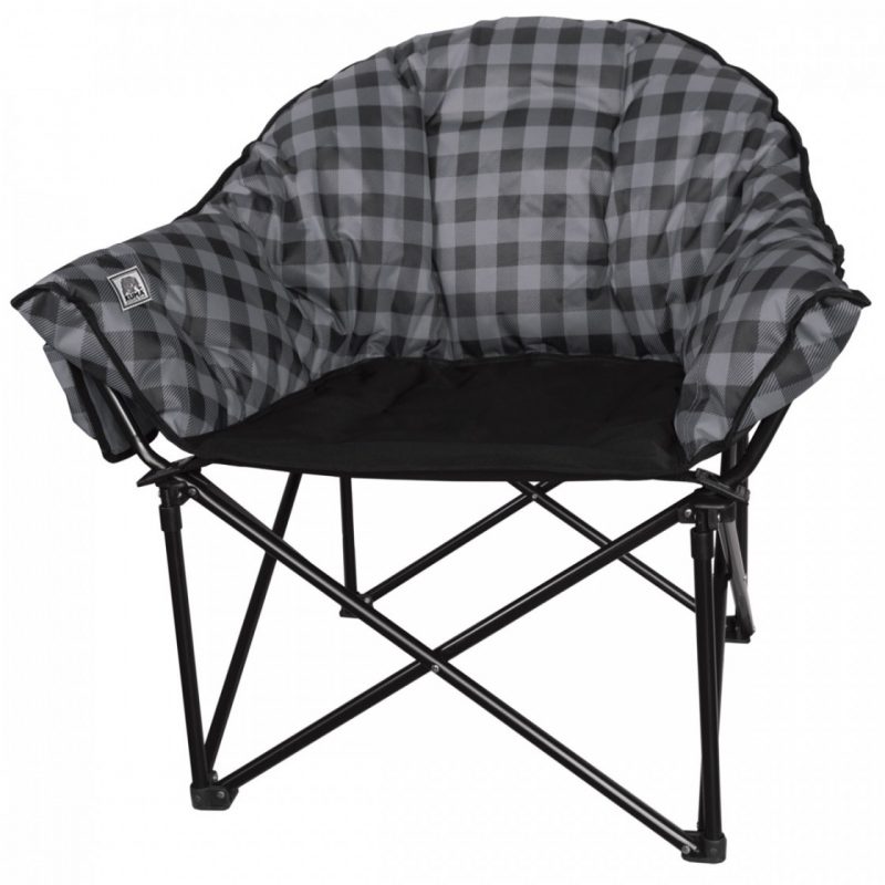 kuma lazy bear chair - gray plaid