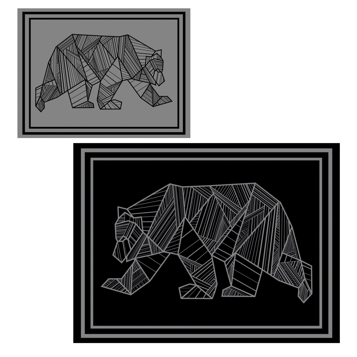 kuma bear mat 9x12 black
