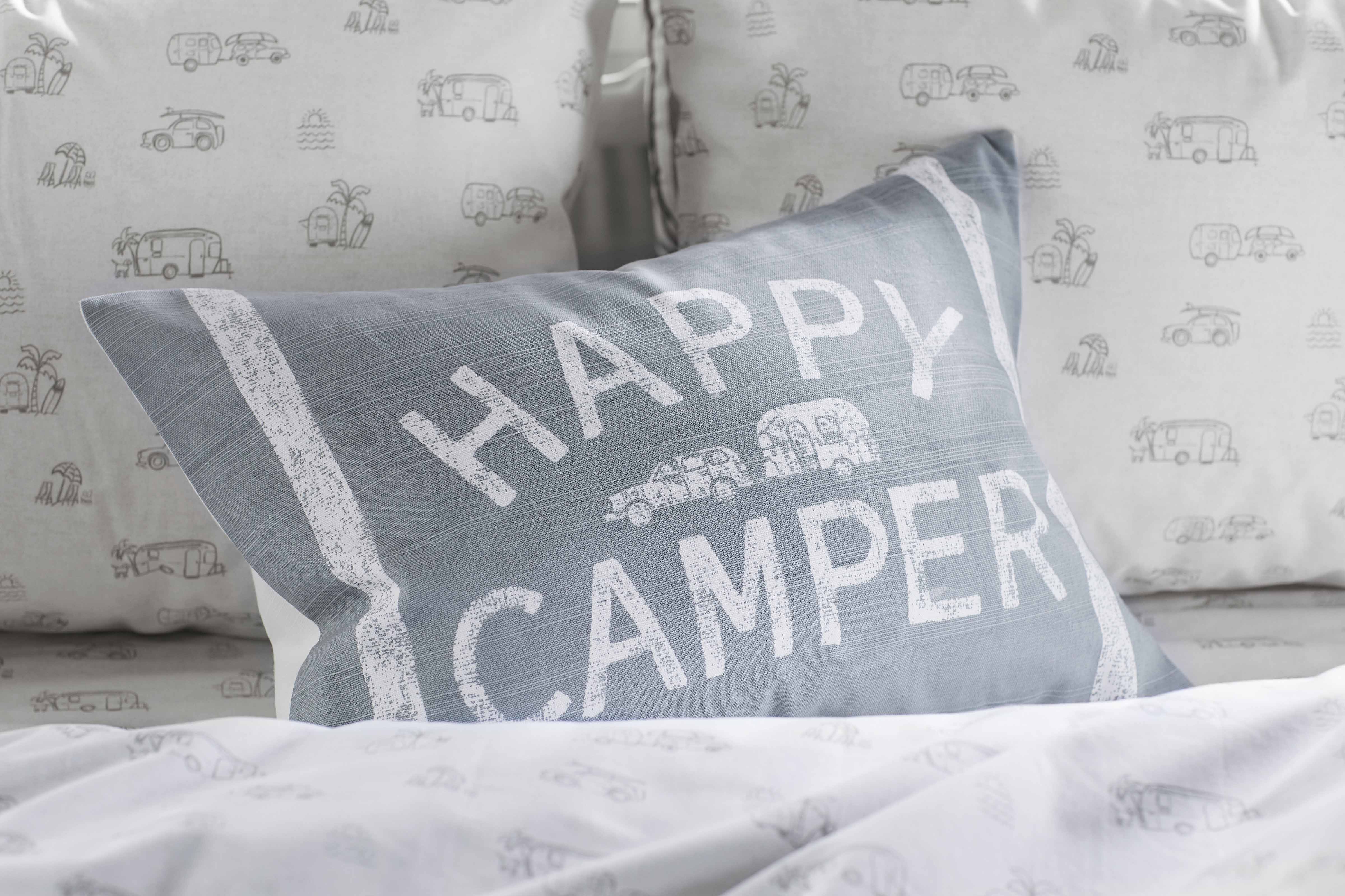 Pottery Barn Collection Happy Camper Lumbar Pillow