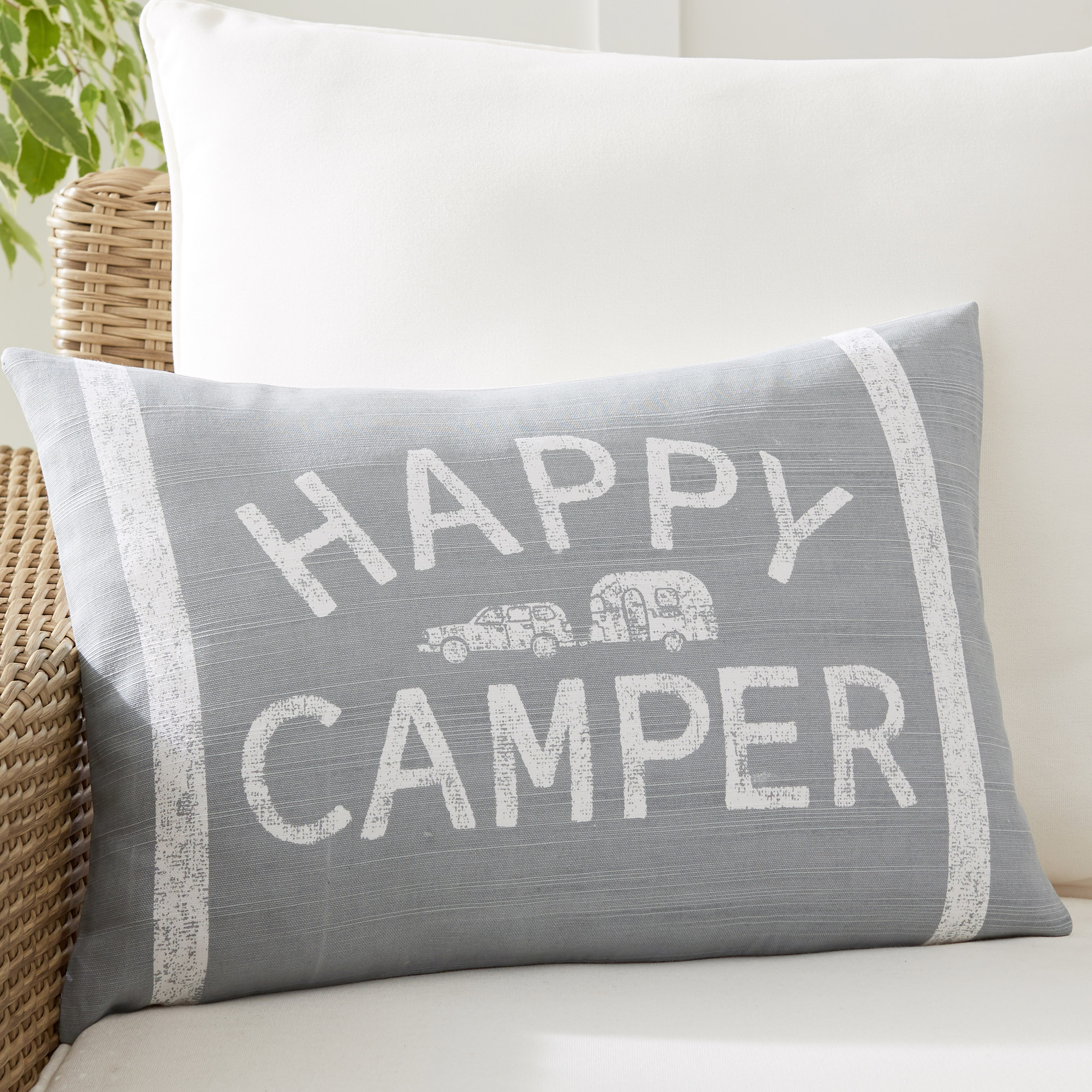 Airstream + Pottery Barn Happy Camper Lumbar Pillow