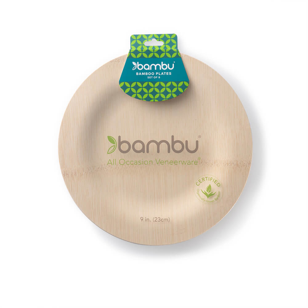 060200 Round VWare Plates 9-inch - bambu