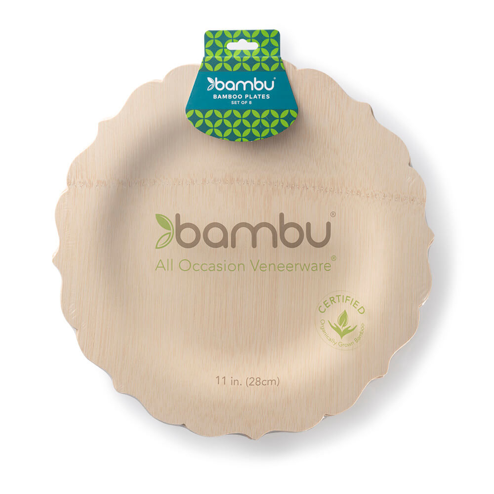 064570 Fancy VWare Plates 11-inch - bambu