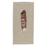 Tea-Towl-Red-Tail-Hawk-Feather Coral and Tusk