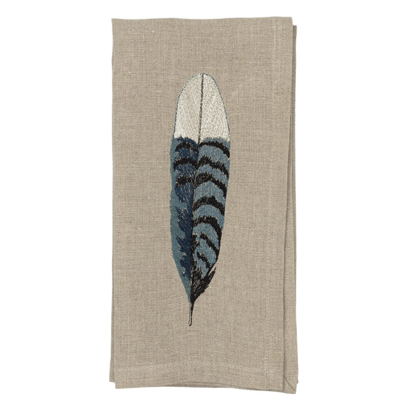 Blue-Jay-Feather-Napkin-Coral-and-Tusk-Folded