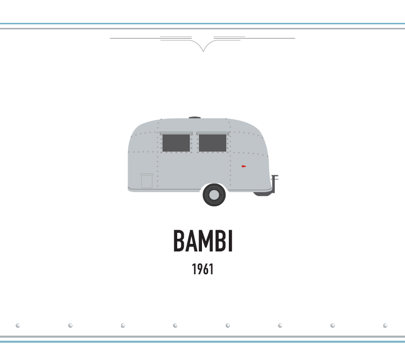 Bambi Airstream Vintage Greeting Cards 2