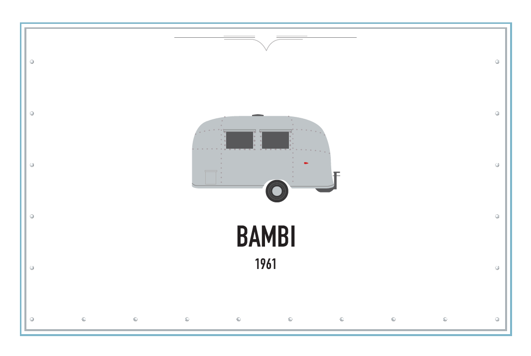 Bambi Airstream Vintage Greeting Cards 2