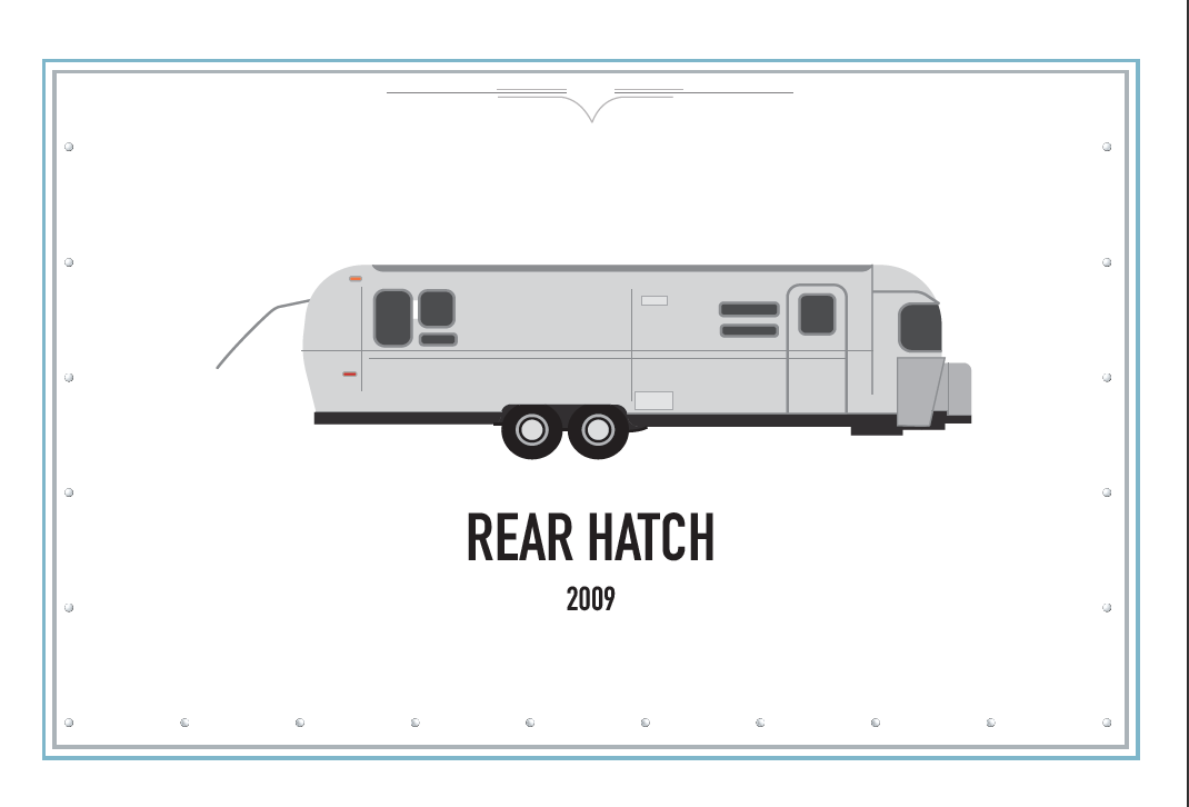 Rear hatch Airstream Vintage Greeting Cards 10