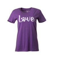 Ladies Love Paw Print Purple-1