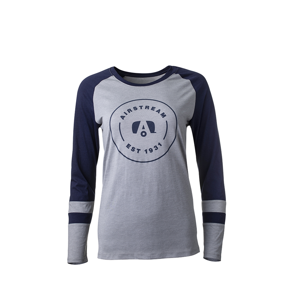 Ladies Gray and Navy Long Sleeve-1