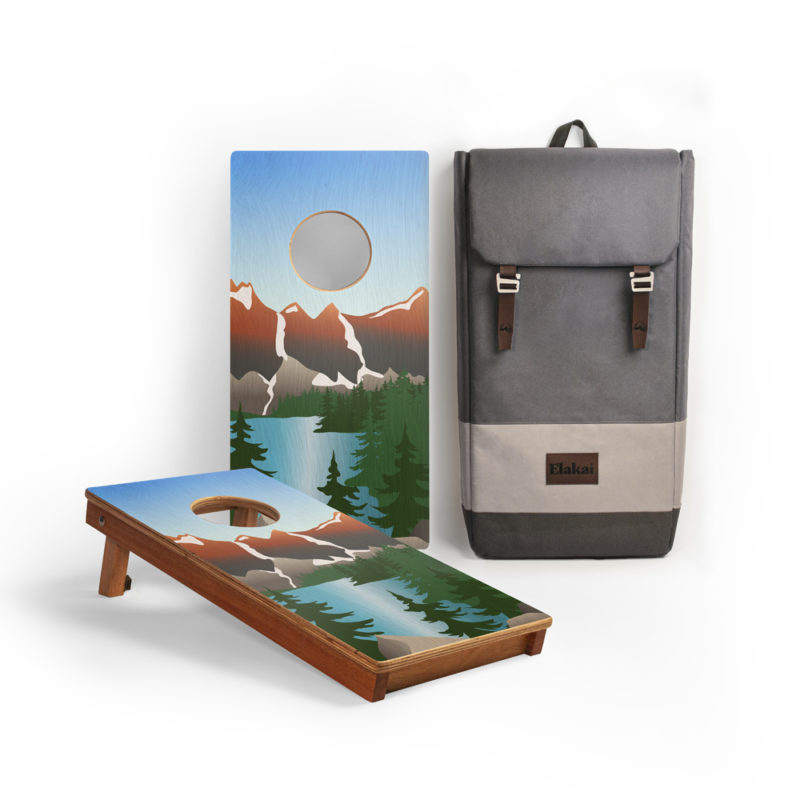 1_Elakai_Cornhole_Boards_1x2_Printed_Travel_Classic_ROCKY-MOUNTAIN_with-carry-bag
