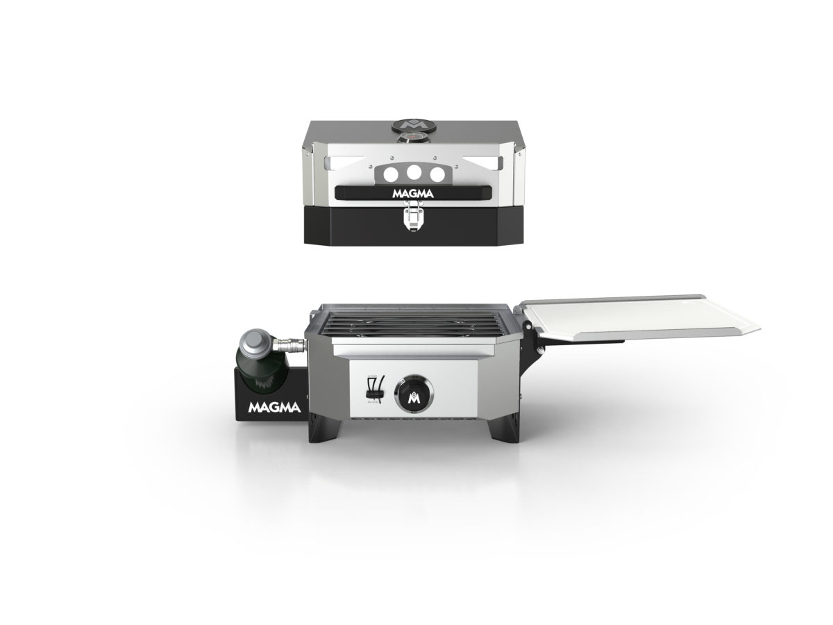 CO10-105 brushed pizza oven - on firebox