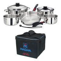 stainless steel cookware bundle and carrying case