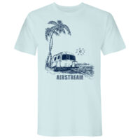 Airstream Trailer On The Beach T-shirt Teal