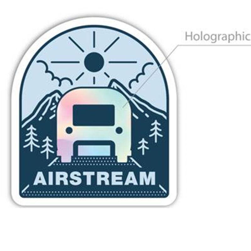 trailer mountain scene sticker
