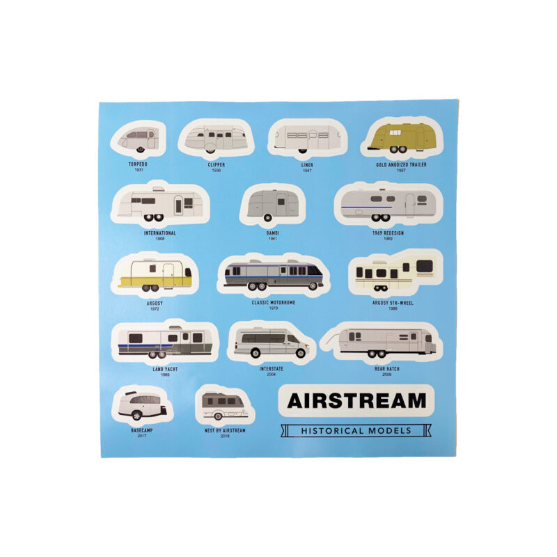 History of Airstream Sticker Sheet